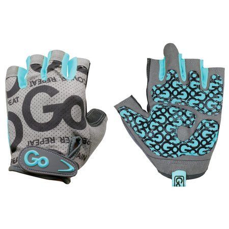 Gofit Women's Pro Trainer Gloves with Padded Go-Tac Palm (Teal/Large) GF-WGTC-L/TU